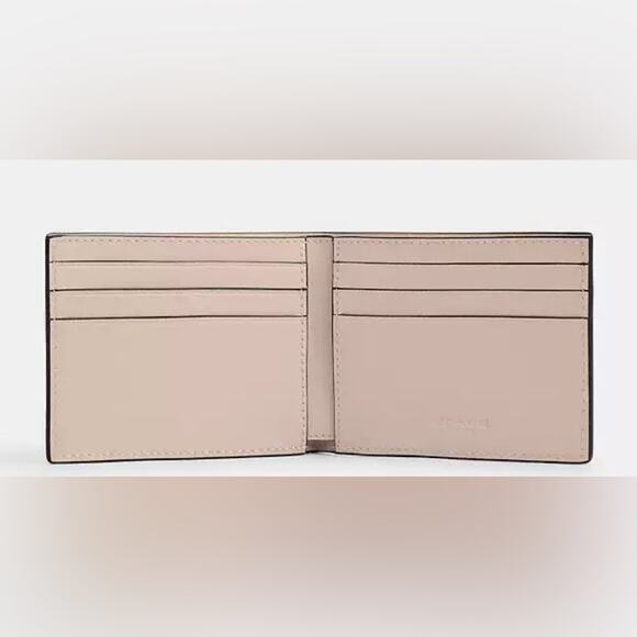 Coach Slim Billfold Wallet With Coach Stamp - Picture 11 of 12